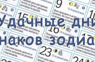 Гороскоп удачных дней